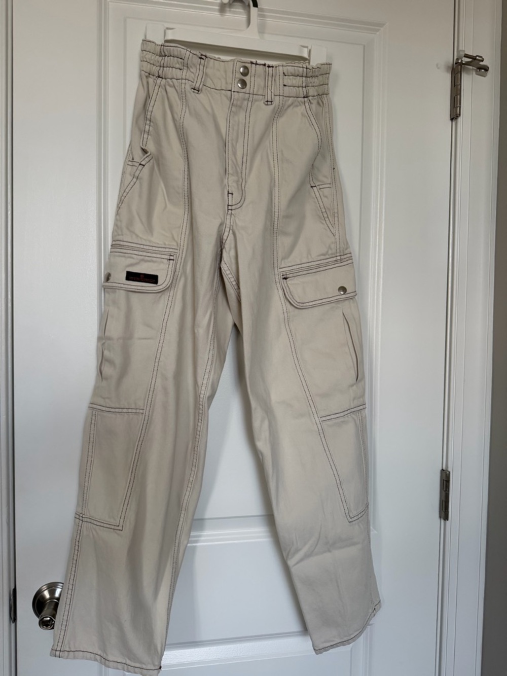 BDG Beige Women's Cargo Pants with Utility Pockets